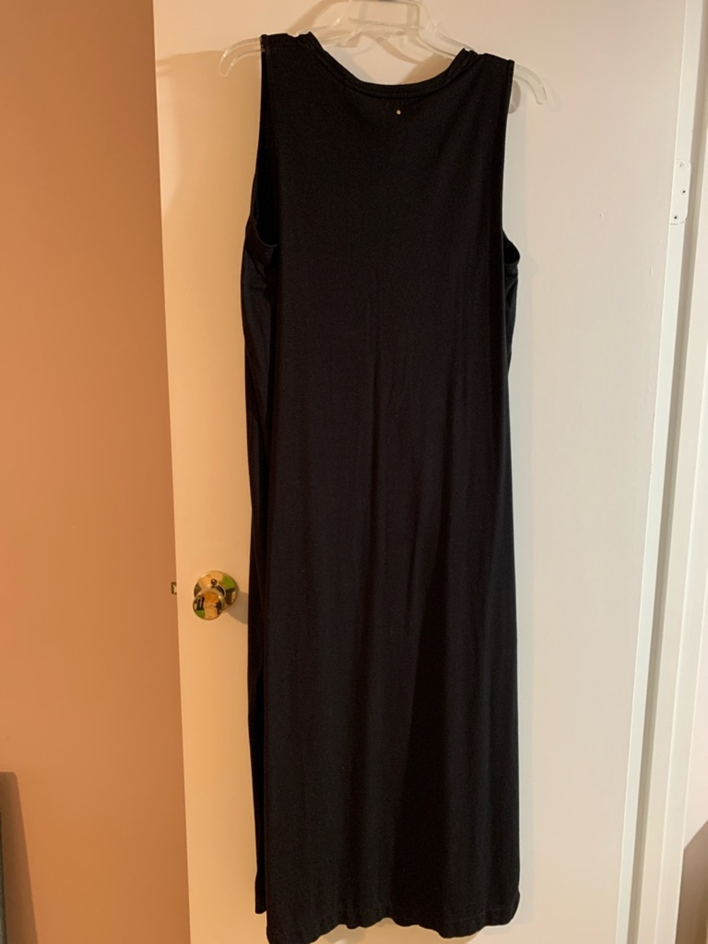 Cuyana Black Sleeveless Drape-Back midi dress - Picture 7 of 12